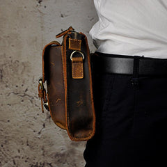 Leather Belt Pouch Mens Waist Bag Shoulder Bag for Men