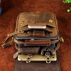 Leather Belt Pouch Mens Waist Bag Shoulder Bag for Men