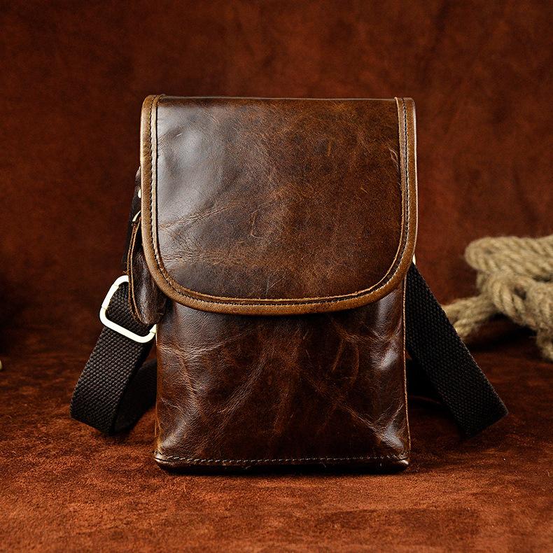 Leather Belt Pouch Mens Waist Bag Shoulder Bag for Men - imessengerbags