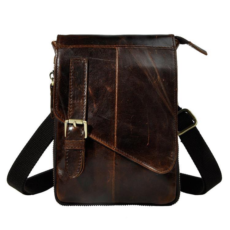 Leather Belt Pouch Mens Waist Bag Shoulder Bag for Men