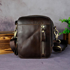 Leather Belt Pouch Mens Waist Bag Shoulder Bag for Men