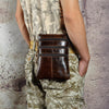 Leather Belt Pouch Mens Waist Bag Shoulder Bag for Men