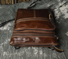 Leather Belt Pouch Mens Waist Bag Shoulder Bag for Men