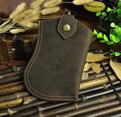 Leather Belt Pouch Mens Waist Bag Small Case afor Men