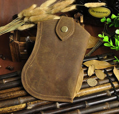 Leather Belt Pouch Mens Waist Bag Small Case afor Men