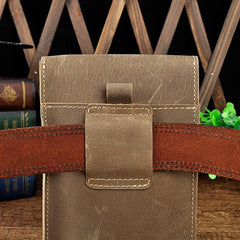 Leather Belt Pouch Mens Waist Bag Small Case for Men - imessengerbags