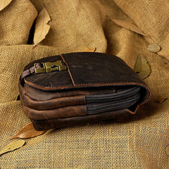 Leather Belt Pouch Mens Waist Bag Small Case for Men