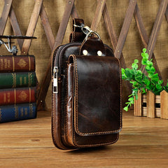 Leather Belt Pouch Mens Waist Bag Small Case for Men - imessengerbags