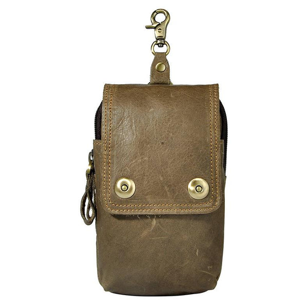 Leather Belt Pouch Mens Waist Bag Small Case for Men - imessengerbags