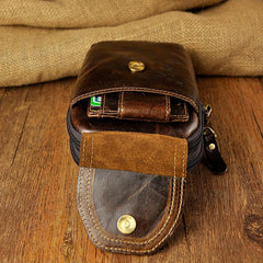 Leather Belt Pouch Mens Waist Bag Small Case for Men