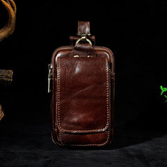 Leather Belt Pouch Mens Waist Bag Small Case for Men - imessengerbags
