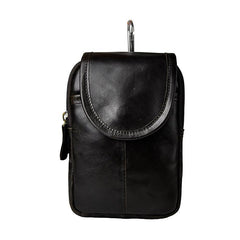 Leather Belt Pouch Mens Waist Bag Small Case for Men