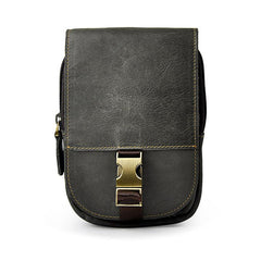 Leather Belt Pouch Mens Waist Bag Small Case for Men