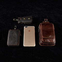 Leather Belt Pouch Mens Waist Bag Small Case for Men - imessengerbags