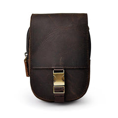 Leather Belt Pouch Mens Waist Bag Small Case for Men