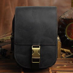 Leather Belt Pouch Mens Waist Bag Small Case for Men