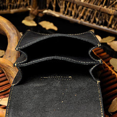 Leather Belt Pouch Mens Waist Bag Small Case for Men
