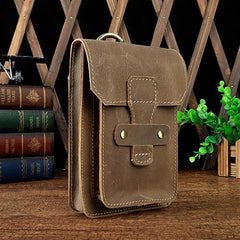 Leather Belt Pouch Mens Waist Bag Small Case for Men - imessengerbags