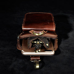 Leather Belt Pouch Mens Waist Bag Small Case for Men - imessengerbags