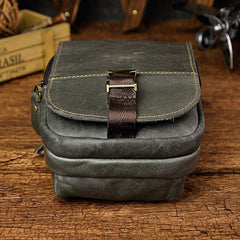 Leather Belt Pouch Mens Waist Bag Small Case for Men