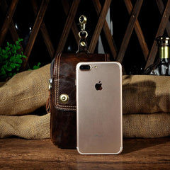 Leather Belt Pouch Mens Waist Bag Small Case for Men - imessengerbags