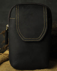 Leather Belt Pouch Mens Waist Bag Small Case for Men