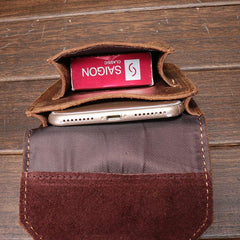 Leather Belt Pouch Mens Waist Bag Small Case for Men - imessengerbags