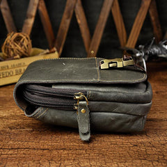 Leather Belt Pouch Mens Waist Bag Small Case for Men