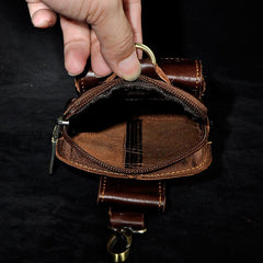 Leather Belt Pouch Mens Waist Bag Small Case for Men - imessengerbags