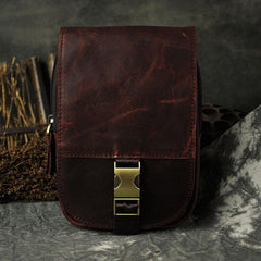 Leather Belt Pouch Mens Waist Bag Small Case for Men