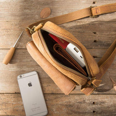 Leather Belt Pouch Phone Case Mens Waist Bag Shoulder Bag for Men
