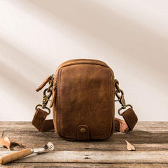 Leather Belt Pouch Phone Cases Mens Waist Bag Shoulder Bag for Men