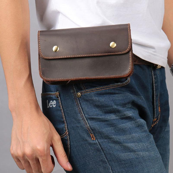 Cool Leather Cell Phone HOLSTER Belt Pouches for Men Waist Bag BELT BAG For Men - imessengerbags