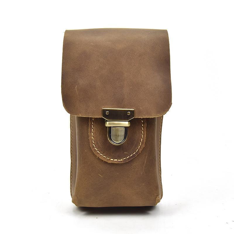 Cool Leather Cell Phone Holster Belt Pouch for Men Waist Bag BELT BAGs For Men - imessengerbags