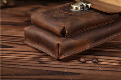 Cool Leather Cell Phone Holster Belt Pouch for Men Waist Bag BELT BAGs For Men - imessengerbags