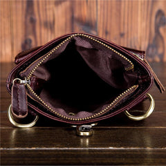 Mens Leather Belt Pouch Shoulder Bag Waist Bag BELT BAG Cell Phone Holster For Men