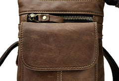 Small Leather Mens Belt Pouch Waist Bag Shoulder Bag BELT BAG For Men