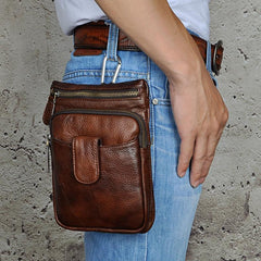 Leather Mens Belt Pouches Cell Phone Holsters Waist Bag BELT BAG Shoulder Bag For Men