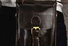 Mens Small Leather Belt Pouch Waist Bag BELT BAG Shoulder Bags For Men