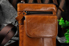 Small Leather Mens Belt Pouch Waist Bag Shoulder Bag BELT BAG For Men