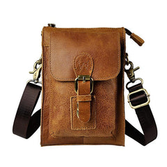 Mens Small Leather Belt Pouch Waist Bag BELT BAG Shoulder Bags For Men
