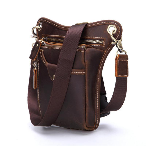 Leather BELT BAG Belt Pouch for men Cell Phone Holster Waist Bag Shoulder Bag For Men