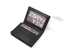 Leather Black Coffee Mens Small Card Wallet Coin Wallet Front Pocket Wallet for Men