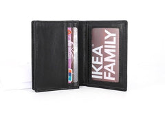 Leather Black Coffee Mens Small Card Wallet Coin Wallet Front Pocket Wallet for Men