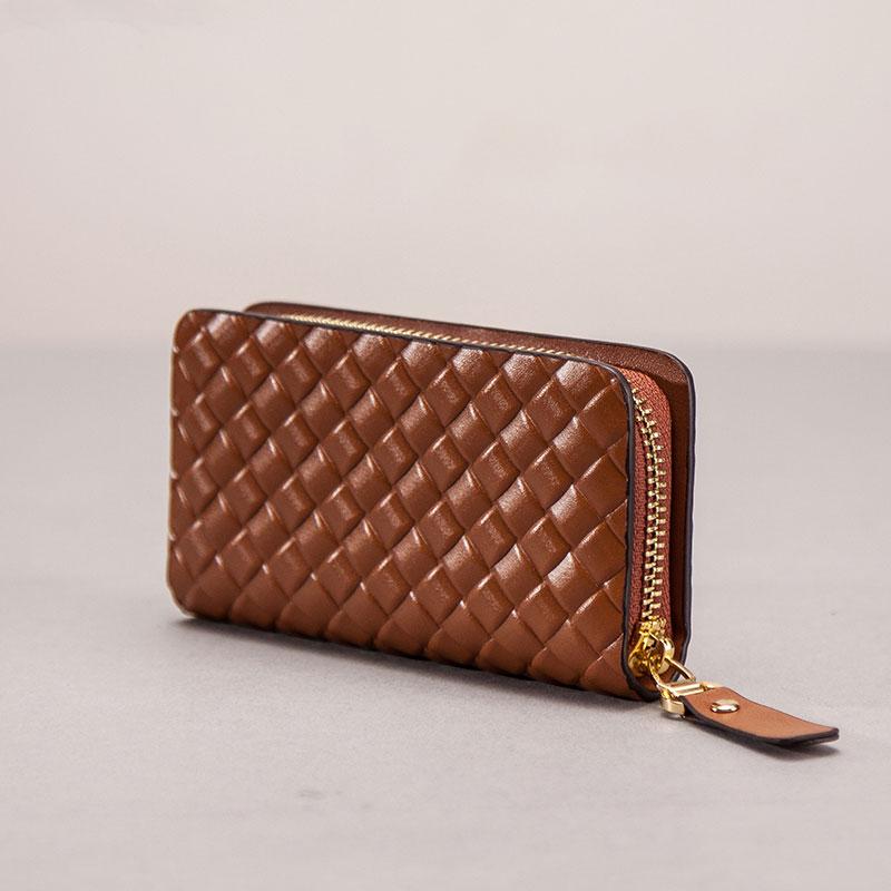 Leather Braided Men Small Key Wallet Bifold Small Keyring Wallet for Men - imessengerbags