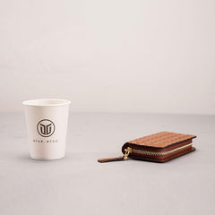 Leather Braided Men Small Key Wallet Bifold Small Keyring Wallet for Men - imessengerbags