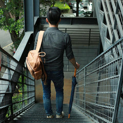 Leather Brown Mens Backpacks Cool Travel Backpack Laptop Backpack for men