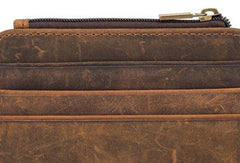 Cool Leather Mens Wallet Slim Wallet Card Front Pocket Wallet for Men - imessengerbags
