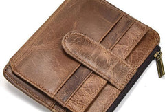 Cool Leather Mens Wallet Slim Wallet Card Front Pocket Wallet for Men - imessengerbags