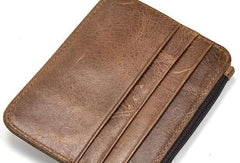 Cool Leather Mens Wallet Slim Wallet Card Front Pocket Wallet for Men - imessengerbags
